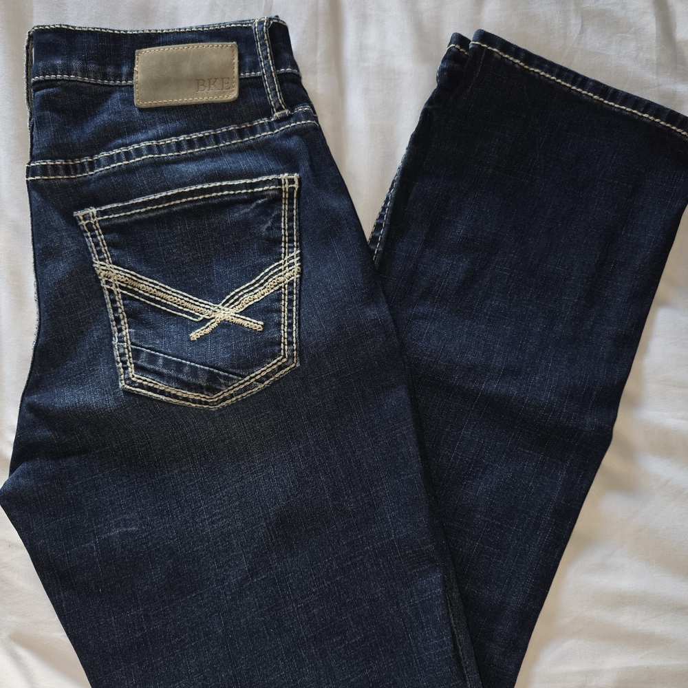 BKE Jake Straight Men's Jeans - Deep Indigo